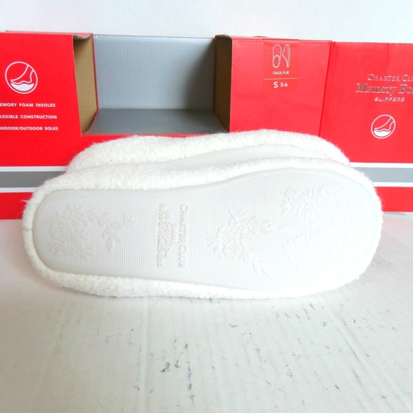 Charter Club Snowflake Slippers White S , L, XL - Picture 5 of 5